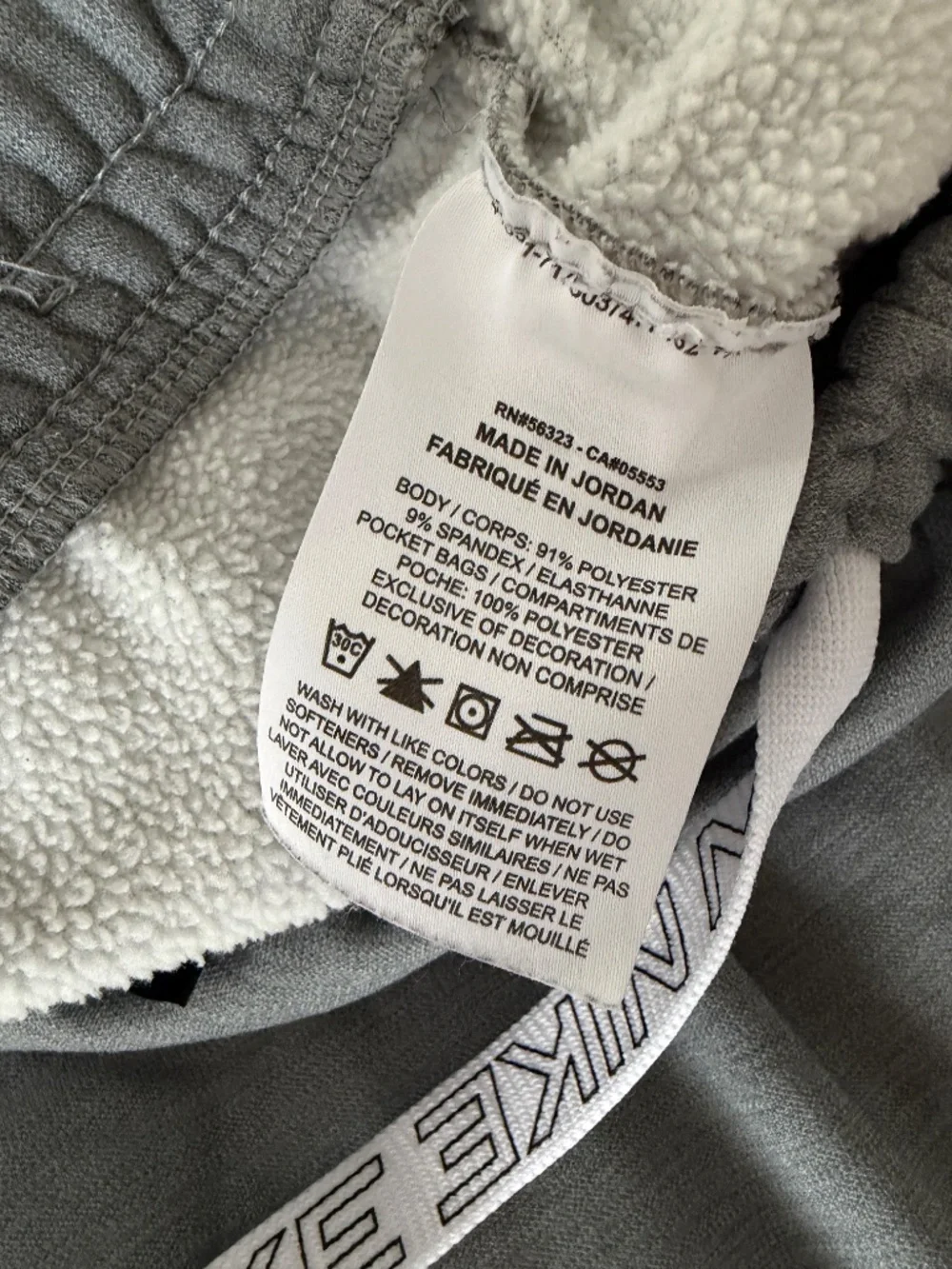 Nike Dri-Fit Joggers Fleece Sweatpants Grey Size Small